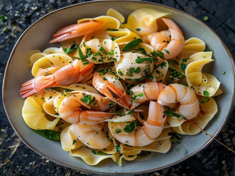 Hand-Cut Tagliolini with Langoustines, Amalfi Lemon, and Bronte Pistachio