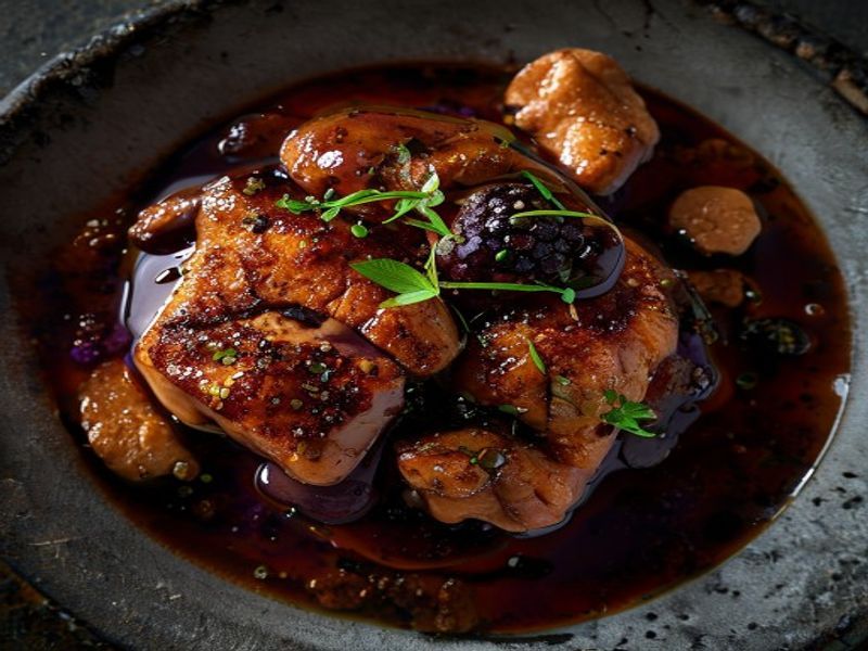Sichuan Pepper-Crusted Duck Breast with Blackberry-Ancho Gastrique