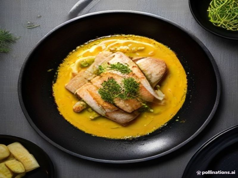 Pan-Roasted Mediterranean Rouget with Saffron-Fennel Emulsion and Charred Citrus